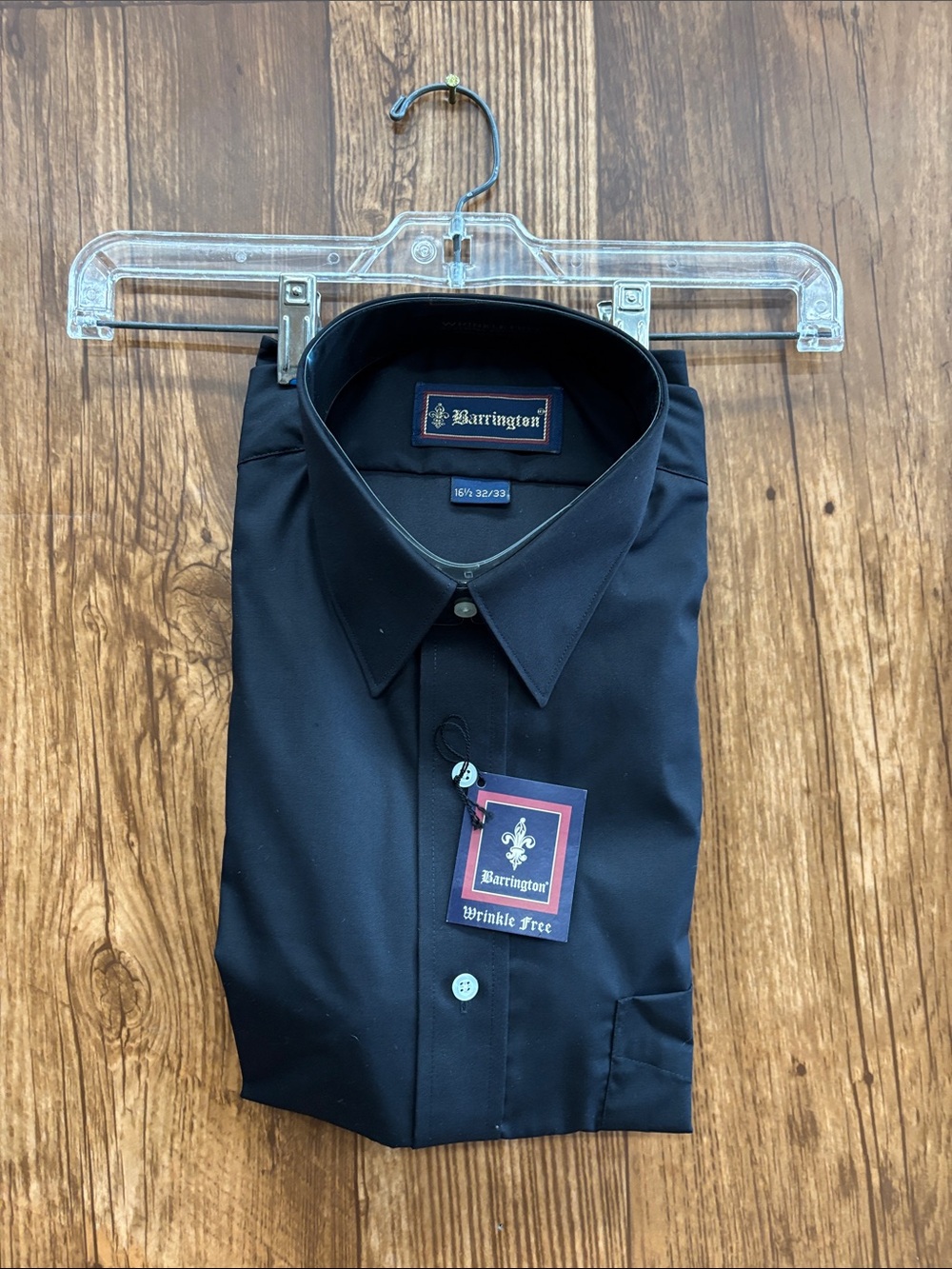 Barrington Men's Black Dress Shirt — Wrinkle Free